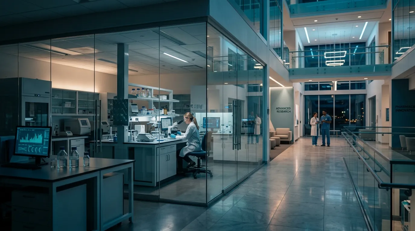 Vistra pharmaceutical laboratory background